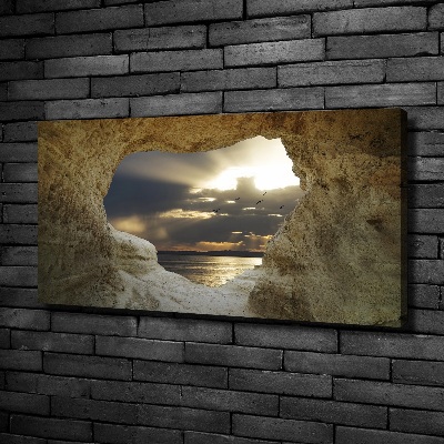 Canvas wall art Coastal cave