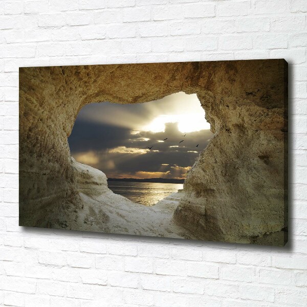 Canvas wall art Coastal cave