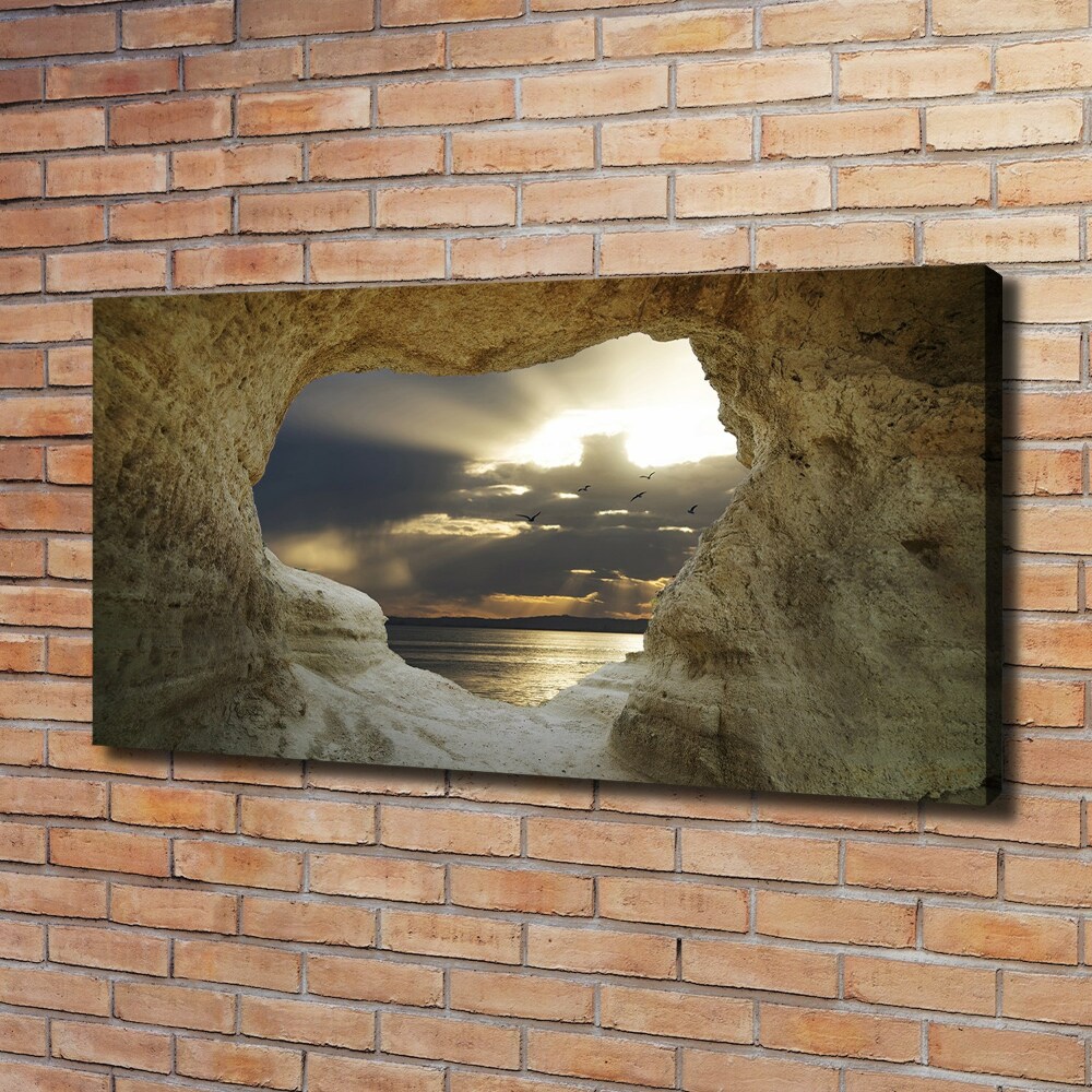 Canvas wall art Coastal cave