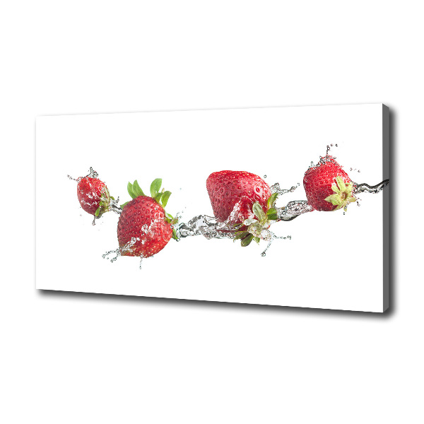 Canvas wall art Strawberries and water