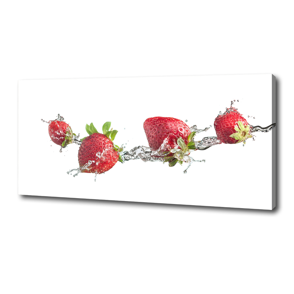 Canvas wall art Strawberries and water