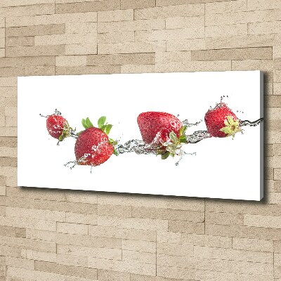 Canvas wall art Strawberries and water