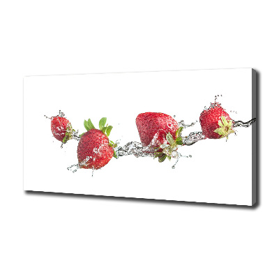 Canvas wall art Strawberries and water