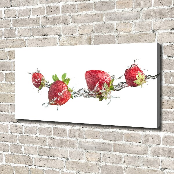 Canvas wall art Strawberries and water