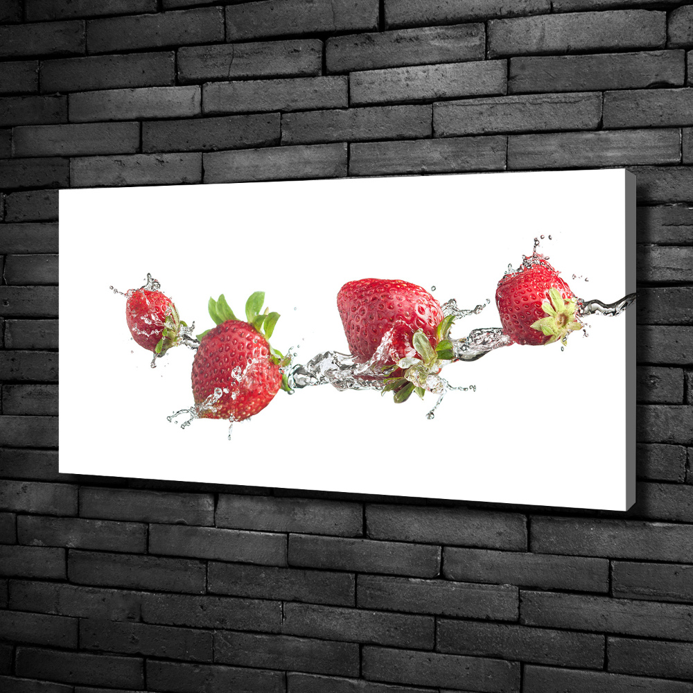 Canvas wall art Strawberries and water