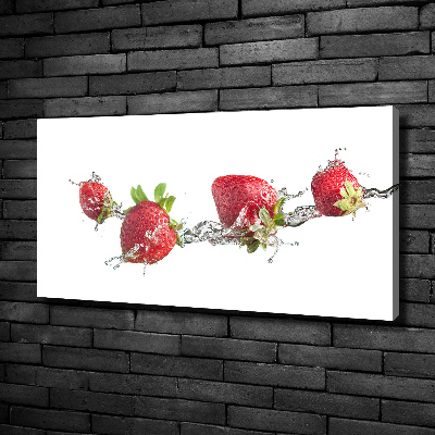 Canvas wall art Strawberries and water