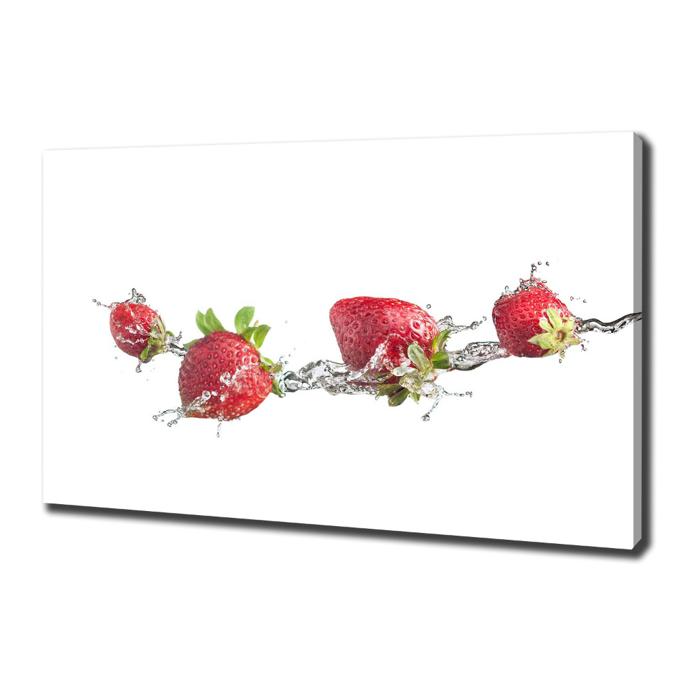 Canvas wall art Strawberries and water