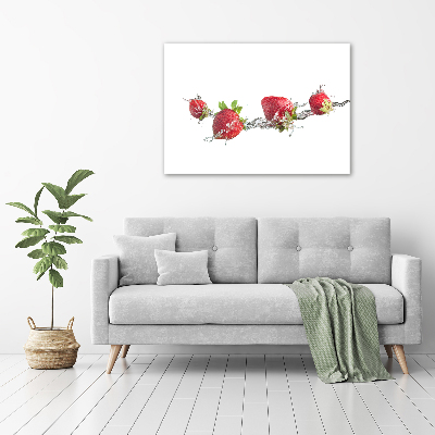 Canvas wall art Strawberries and water