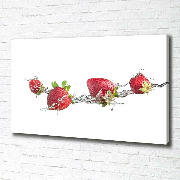 Canvas wall art Strawberries and water