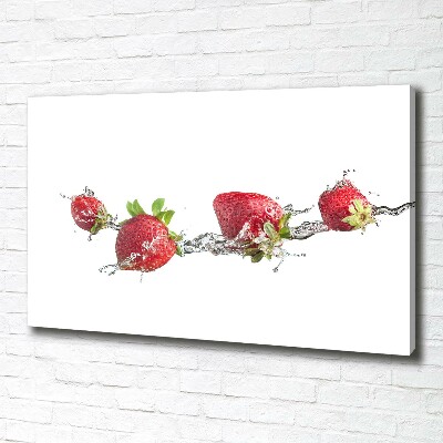 Canvas wall art Strawberries and water