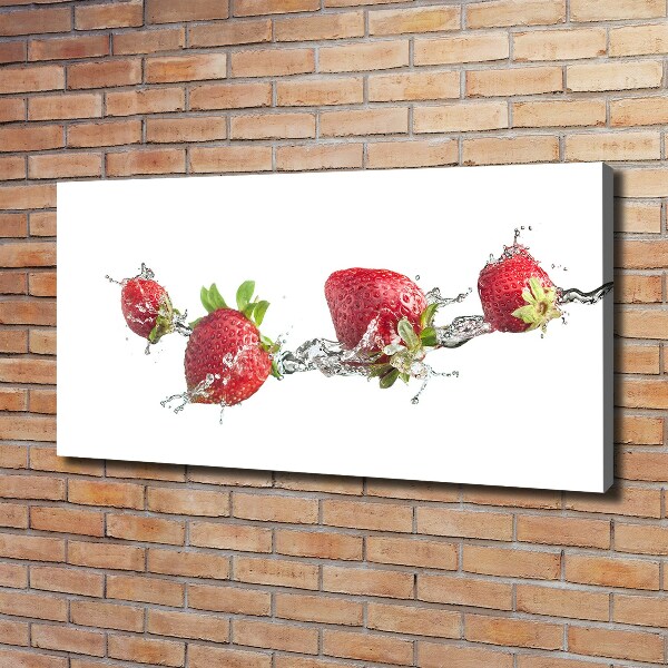 Canvas wall art Strawberries and water