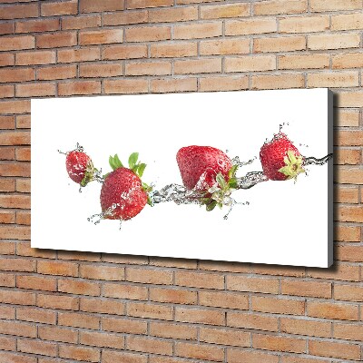 Canvas wall art Strawberries and water