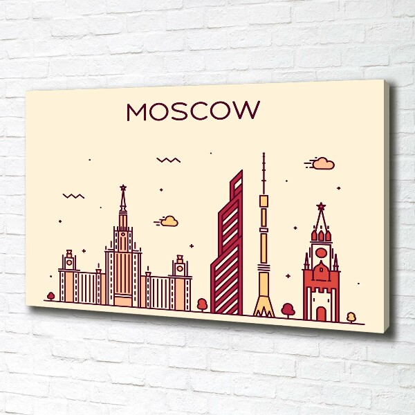 Canvas wall art Moscow buildings