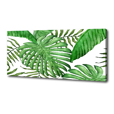 Canvas wall art Tropical leaves