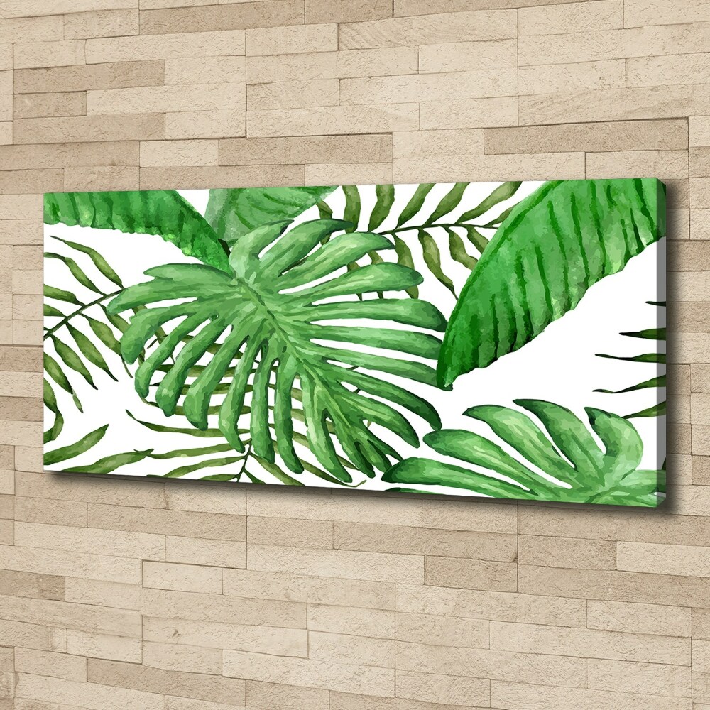 Canvas wall art Tropical leaves