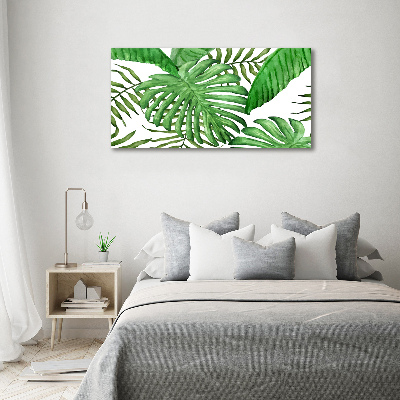 Canvas wall art Tropical leaves