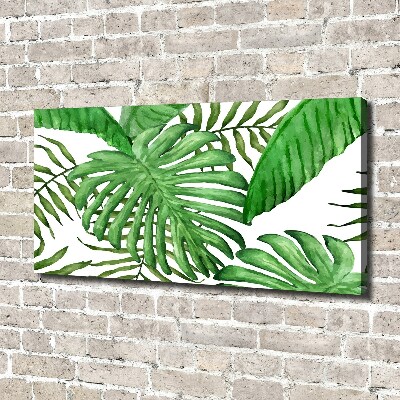 Canvas wall art Tropical leaves