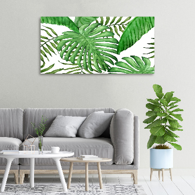 Canvas wall art Tropical leaves