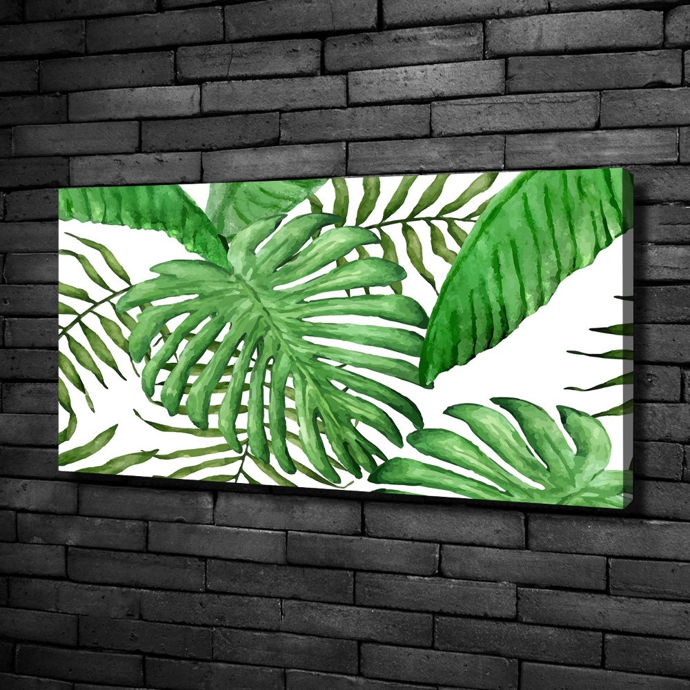 Canvas wall art Tropical leaves