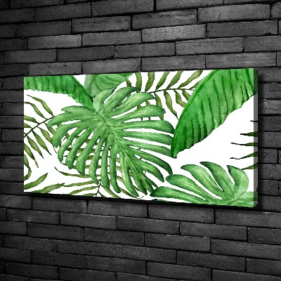 Canvas wall art Tropical leaves