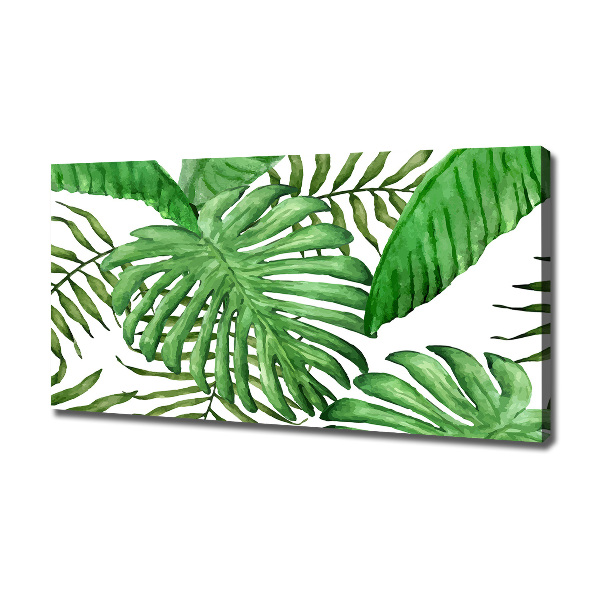 Canvas wall art Tropical leaves