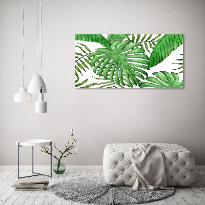 Canvas wall art Tropical leaves