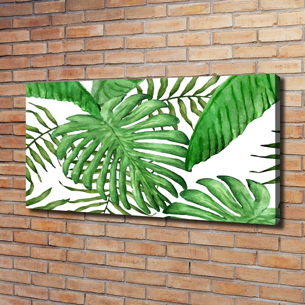 Canvas wall art Tropical leaves