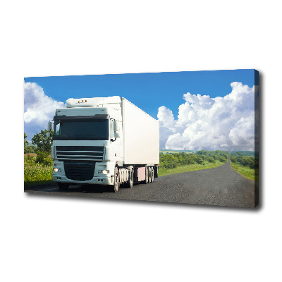 Canvas wall art White truck