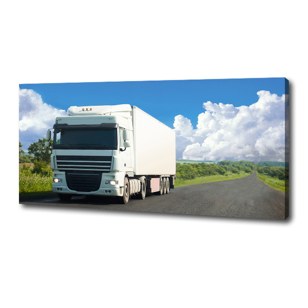 Canvas wall art White truck