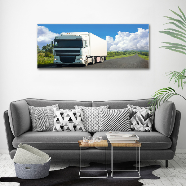 Canvas wall art White truck