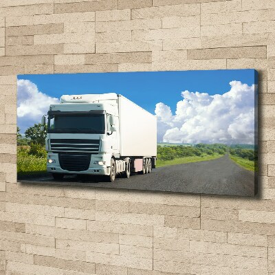 Canvas wall art White truck