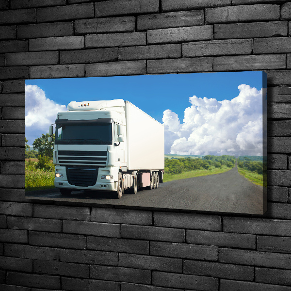 Canvas wall art White truck