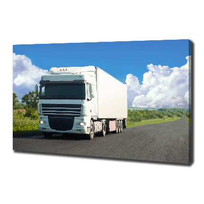 Canvas wall art White truck