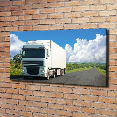 Canvas wall art White truck