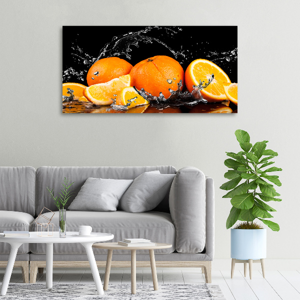 Canvas wall art Oranges and water