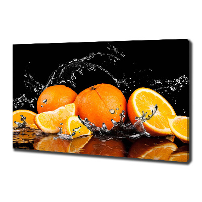 Canvas wall art Oranges and water