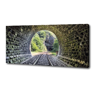 Canvas wall art Railway tunnel