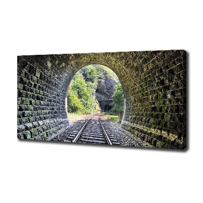 Canvas wall art Railway tunnel