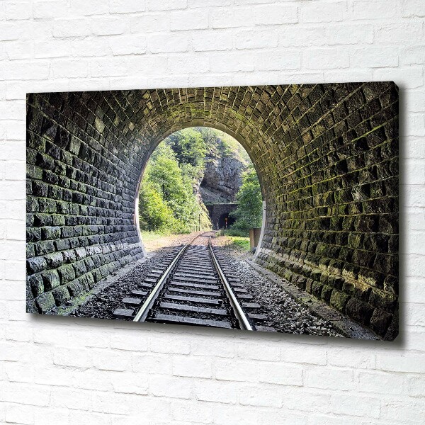 Canvas wall art Railway tunnel