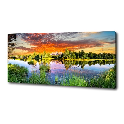 Canvas wall art River in the forest