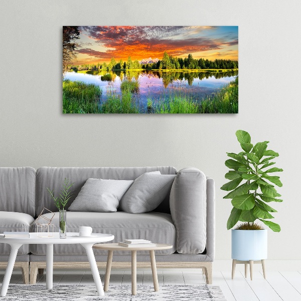 Canvas wall art River in the forest