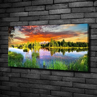 Canvas wall art River in the forest