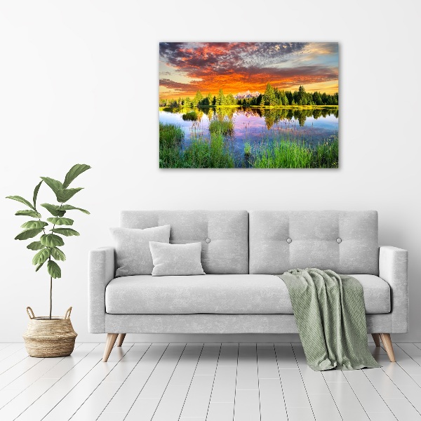 Canvas wall art River in the forest