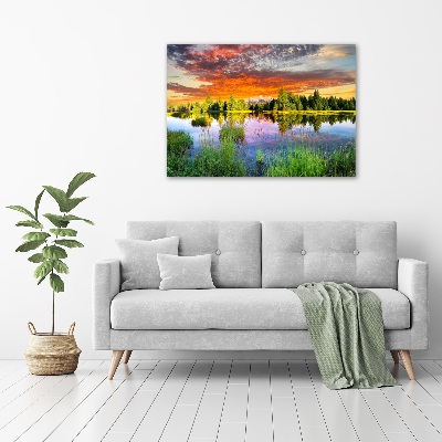 Canvas wall art River in the forest