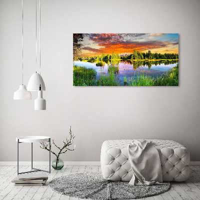 Canvas wall art River in the forest