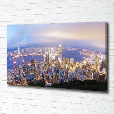 Canvas wall art Hong Kong Panorama