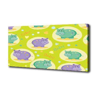 Canvas wall art Hippo