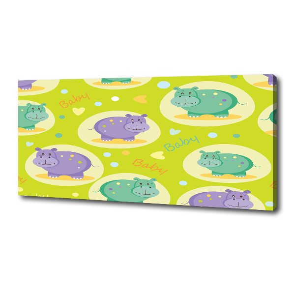 Canvas wall art Hippo