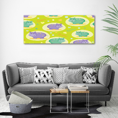 Canvas wall art Hippo