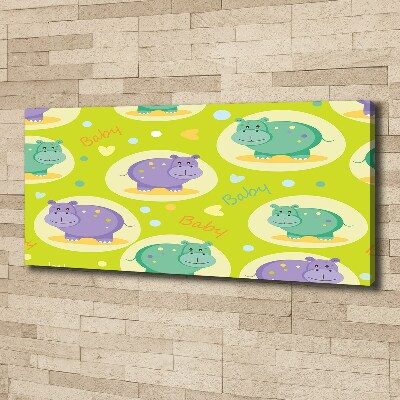 Canvas wall art Hippo